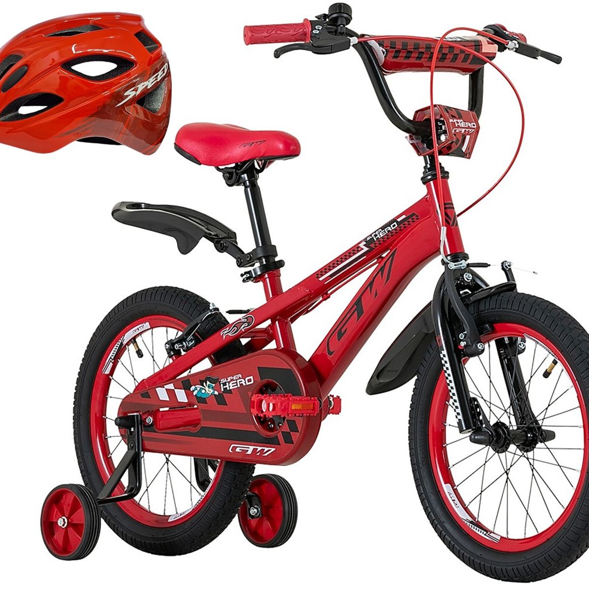 GW - Bicicleta Niño Niña Gw Rin 12 Rueda Auxiliar Con Accesorios