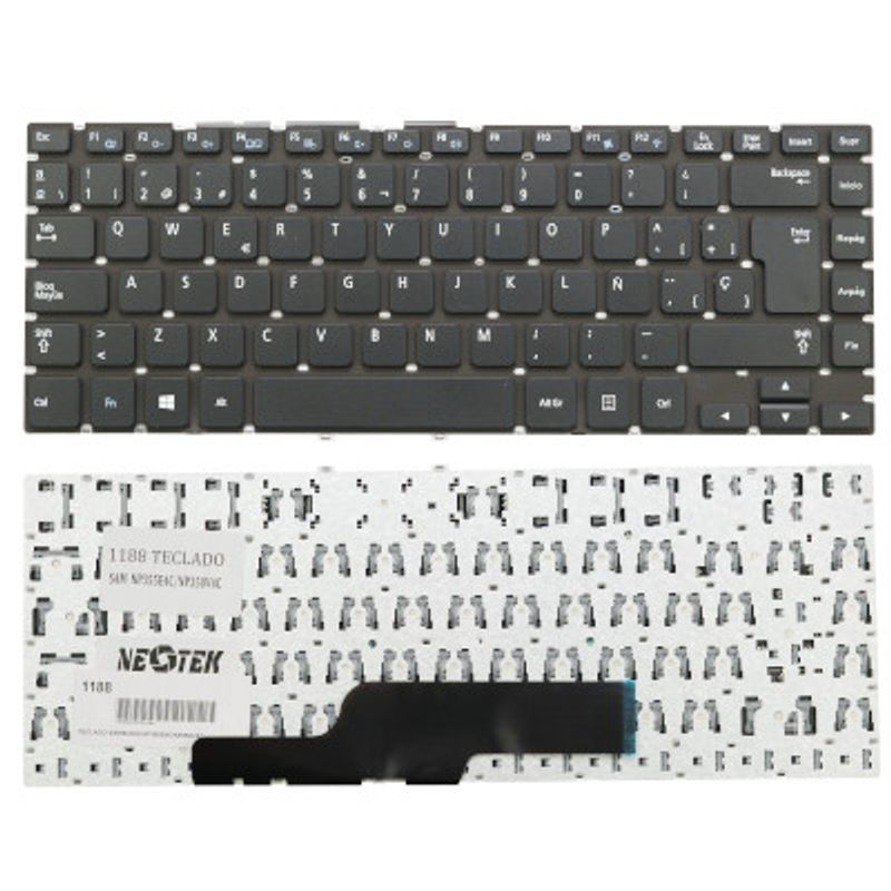NEOTEK - Teclado Repuesto Samsung NP355E4C  NP350V4C Español Latino con Ñ Negro