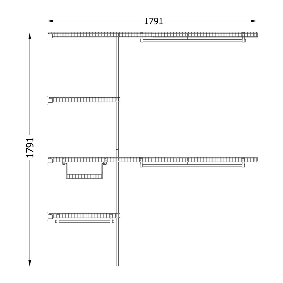 SOH DESIGN - Mueble Esparta Plastificado Blanco