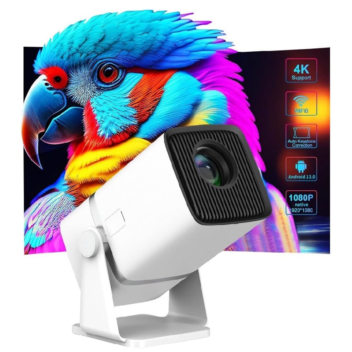 GENERICO - Proyector Smart WiFi y Bluetooth 1080P Android Aplicaciones