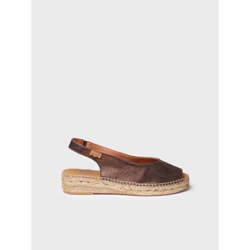 TONI PONS - Alpargata peep toe de mujer en piel brillante  ERICA-AS
