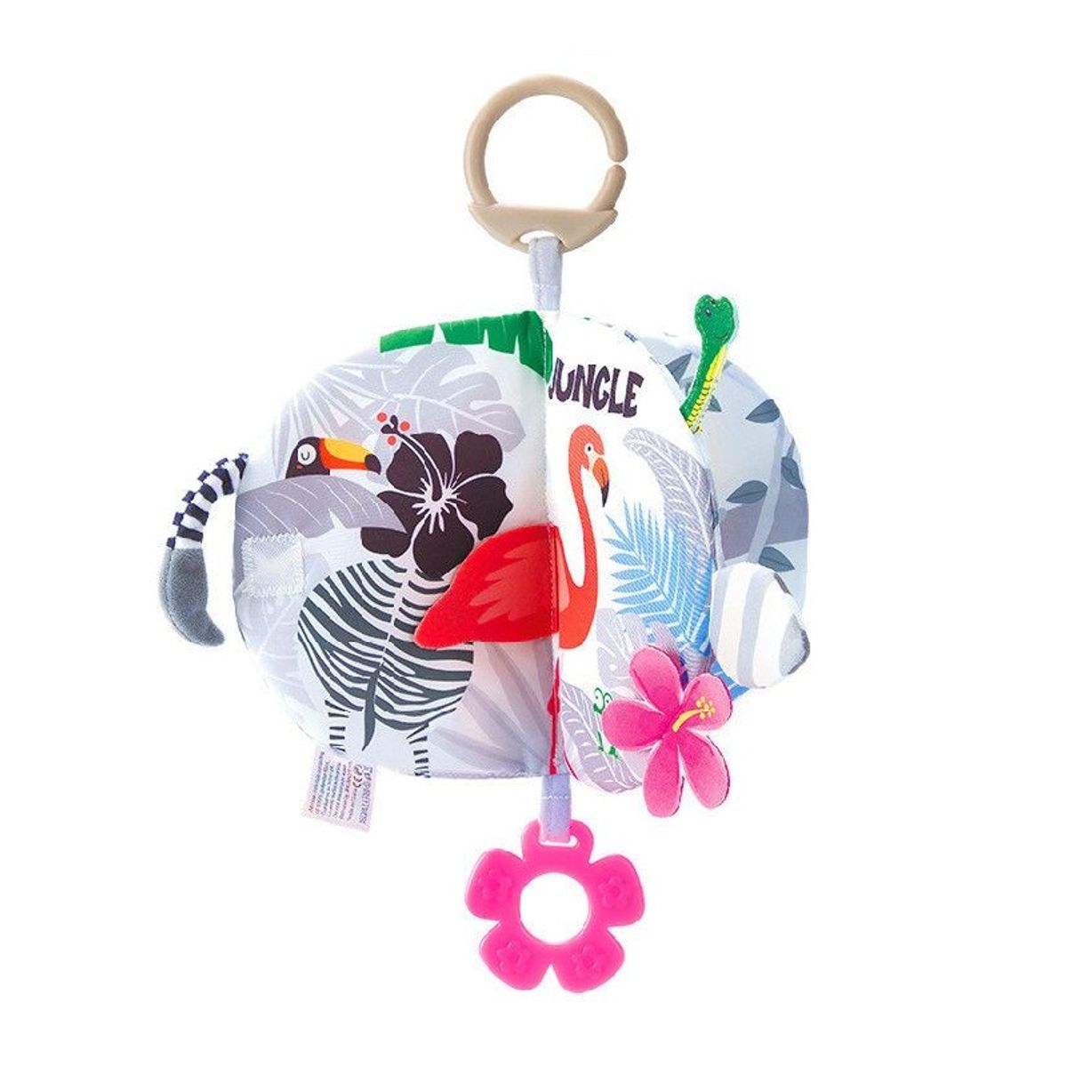 GENERICO - Libro Sonajero Juguete Sensorial Tela Texturas Para Bebe