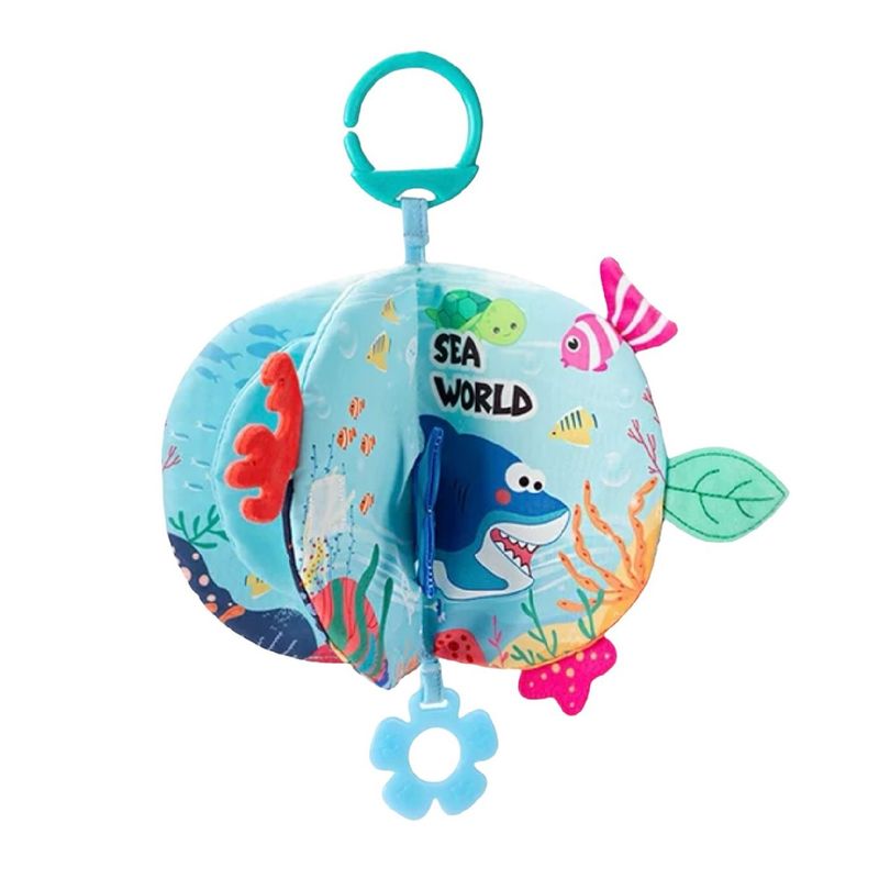 GENERICO - Libro Sonajero Juguete Sensorial Tela Texturas Para Bebe