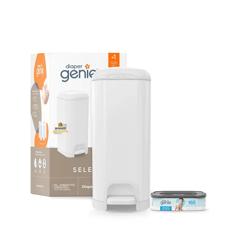 PLAYTEX - Caneca Pañales Playtex Diaper Acero Inox Blanca