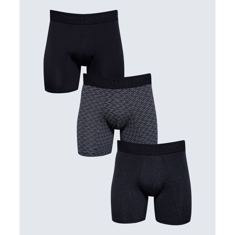 SEVEN SEVEN - Boxer Para Hombre Filete Medio Color Negro Marca Seven Seven #45000362