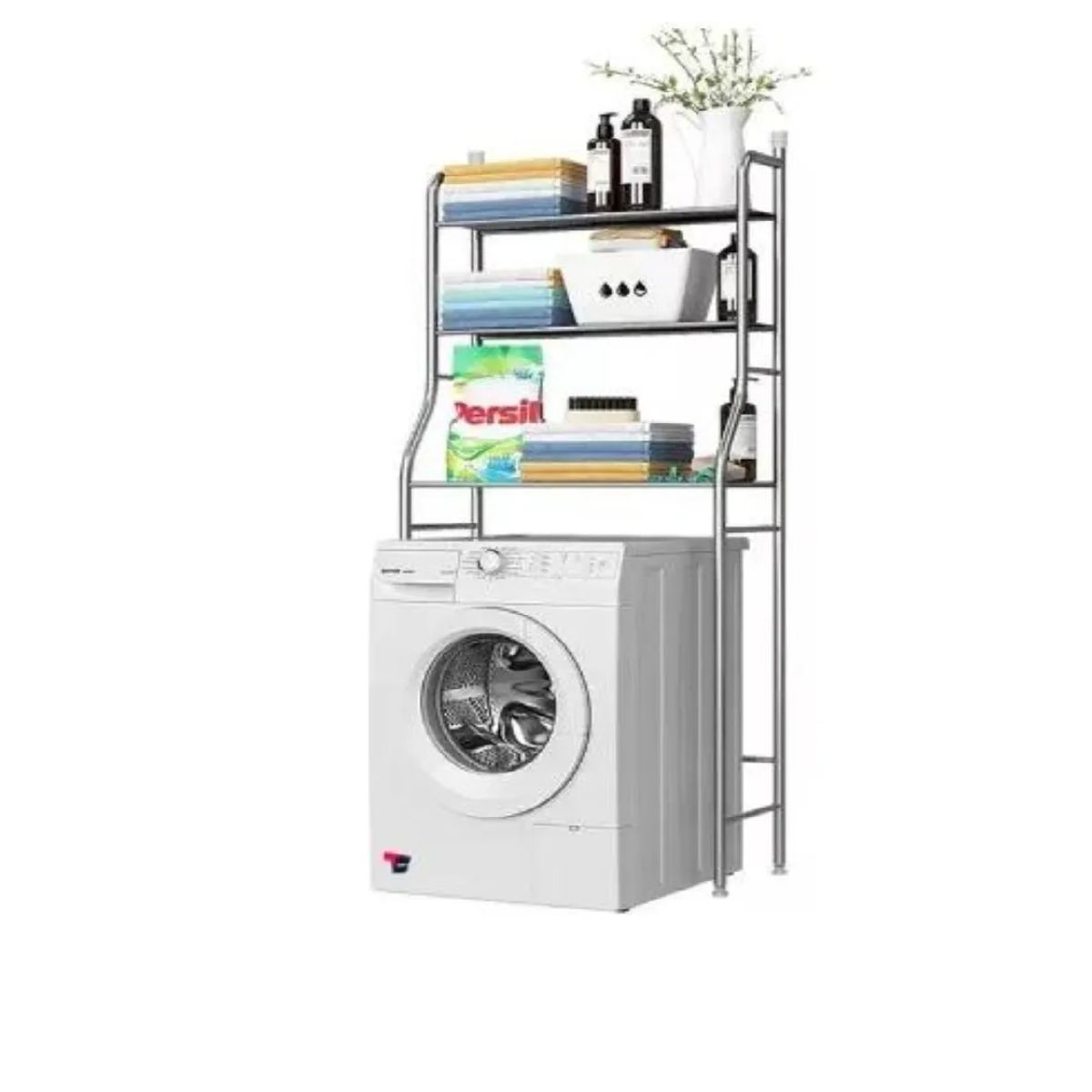 SKY - Organizador Estante De Lavadora Baño Metalico Rack 3 Niveles