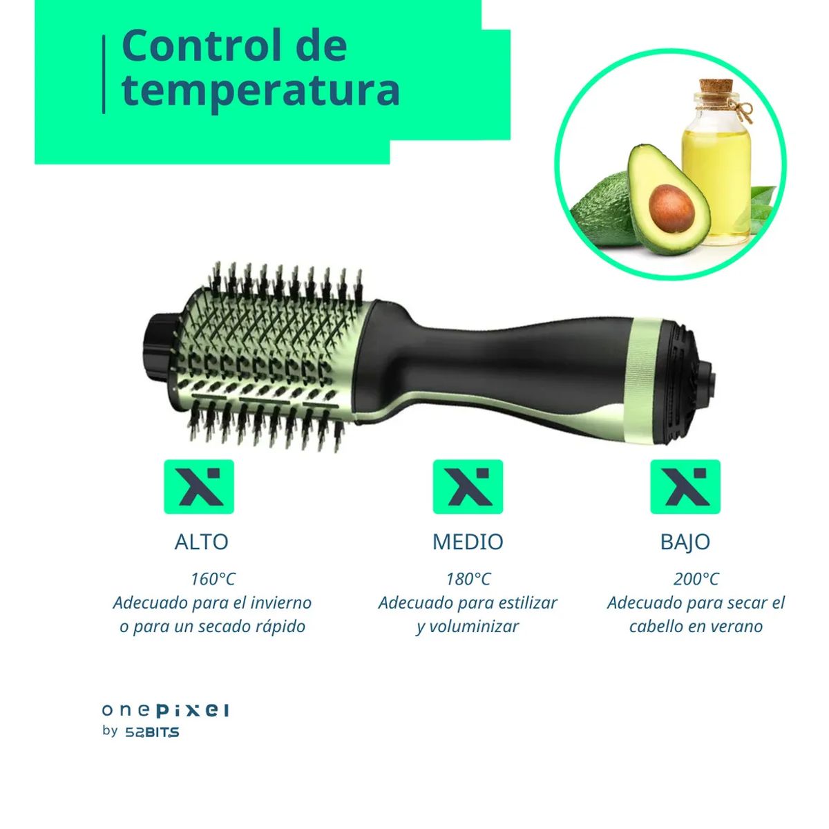 SKY - Cepillo Secador Avocado 3d Therapy Infusión Aguacate