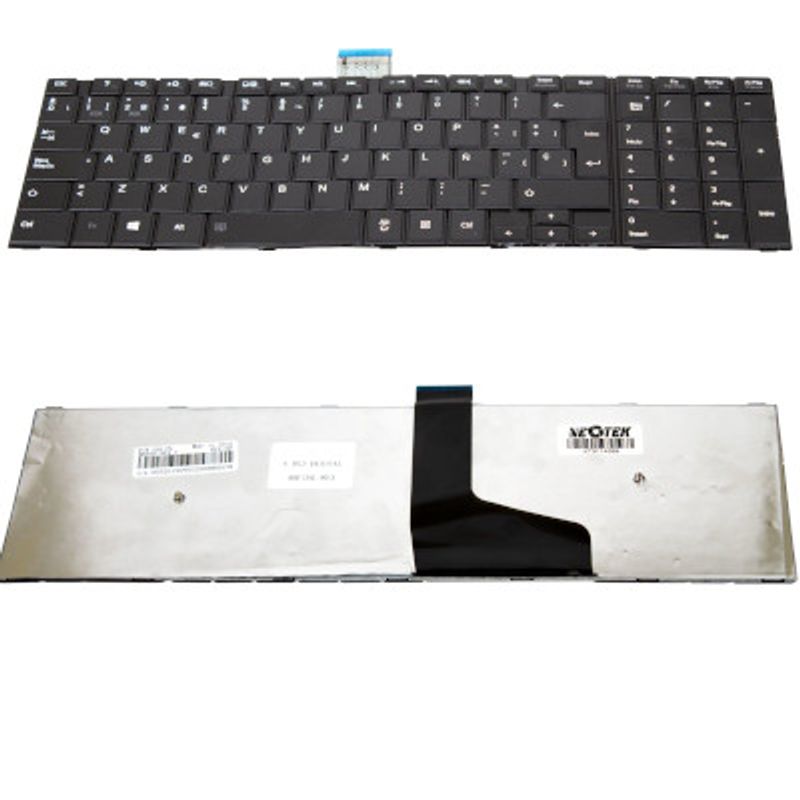 NEOTEK - Teclado Repuesto Toshiba Satellite C50-A Español Latino con Ñ Negro