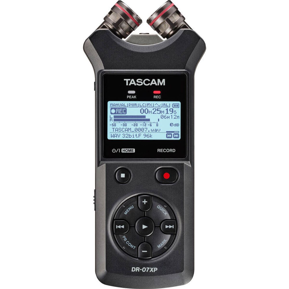 TASCAM - Tascam DR-07xp grabadora portable stereo de 2 canales y 32 bits flotante