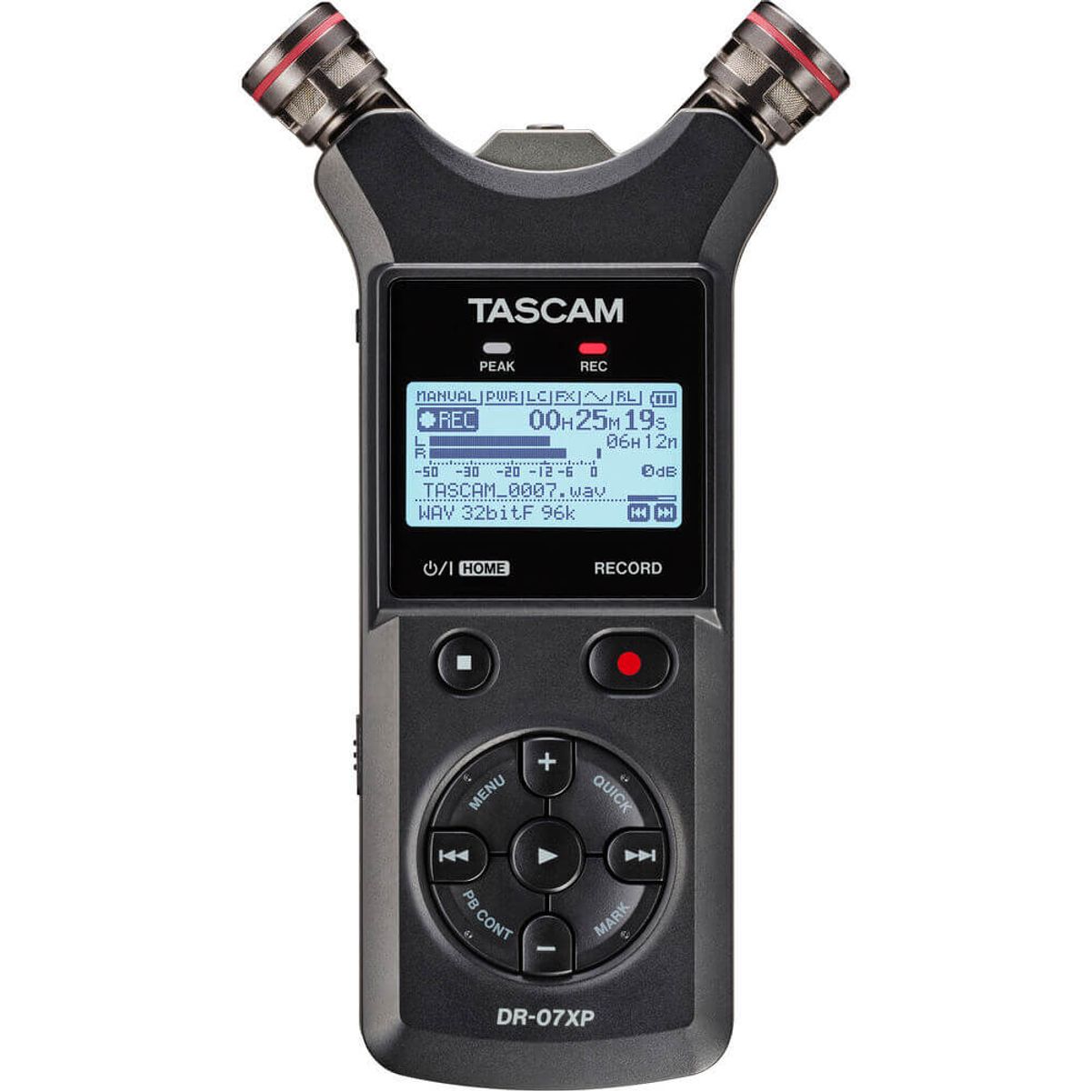 TASCAM - Tascam DR-07xp grabadora portable stereo de 2 canales y 32 bits flotante