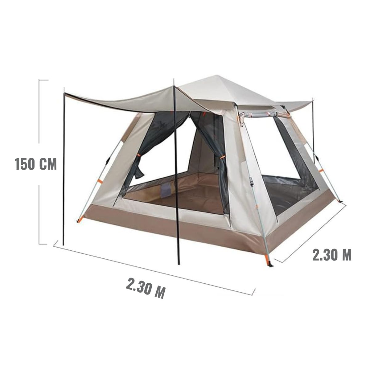 GENERICO - Carpa Camping Armable Impermeable 3-5 Personas Aire Libre