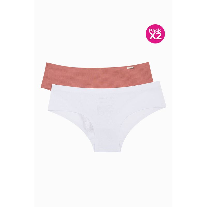 LILI PINK - Panty hipster paquete x2 confeccionado en microfibra