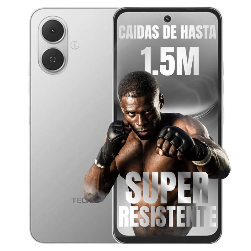 TECNO MOBILE - Celular Tecno Spark GO 2 128GB/4GB - Plateado