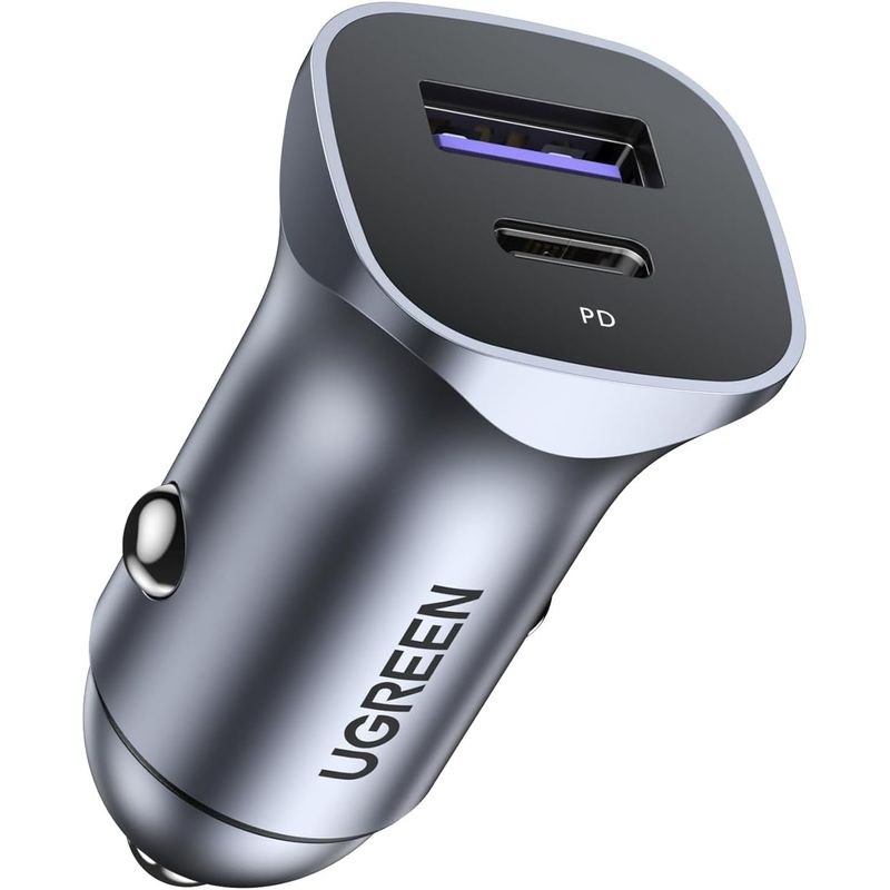 UGREEN - Ugreen Cargador Carro 30w Usb-c - Usb-a 2 Puertos