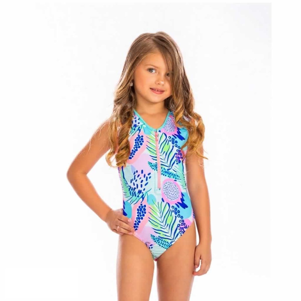 1AMIGO - Trajes de baño Enterizos Natación Para Niñas
