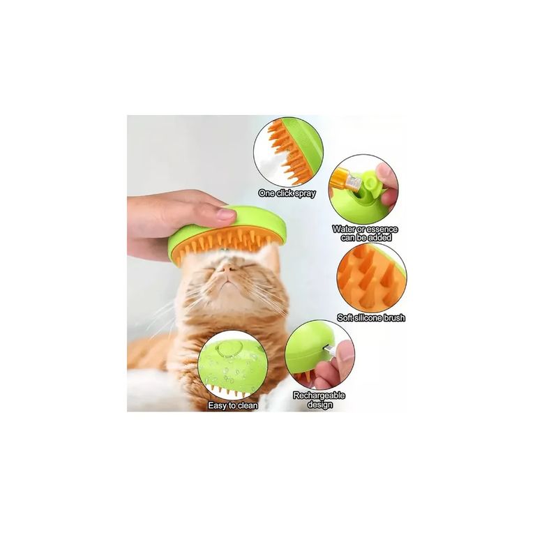 SKY - Cepillo De Vapor 3 En 1 Masaje Autolimpieza Peine Para Gatos