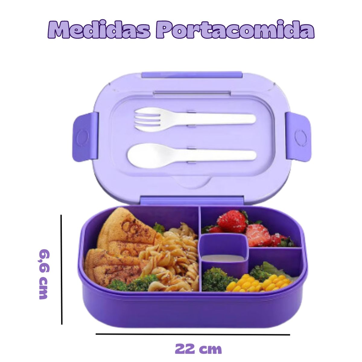 MONBENTO - Lonchera Lujo Marca Bento Múltiples Accesorios Capacidad 1.3 L -Morado