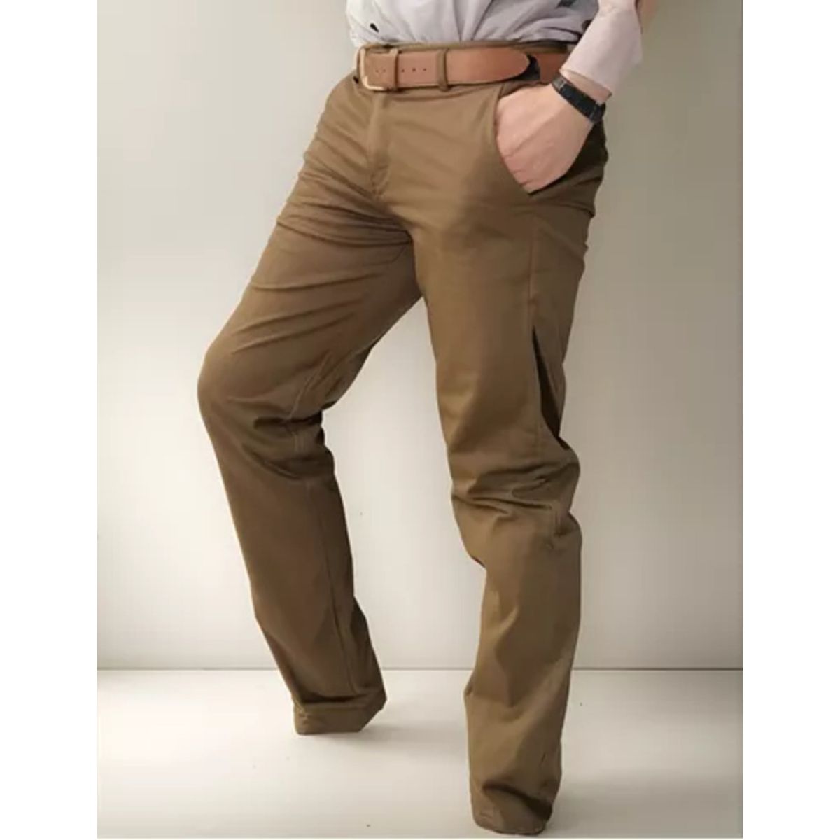 ABC - Pantalon dril licrado para hombre clasico colores