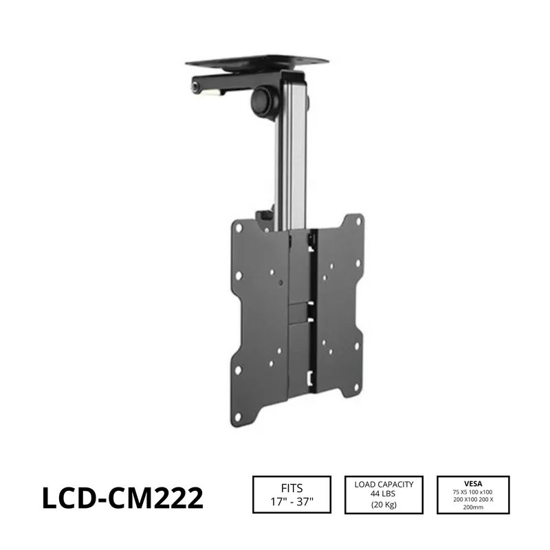 MUNDIAL DE SOPORTES - Soporte para TV, plegable al techo, pantallas entre 17" y 37" REF: LCD CM 222