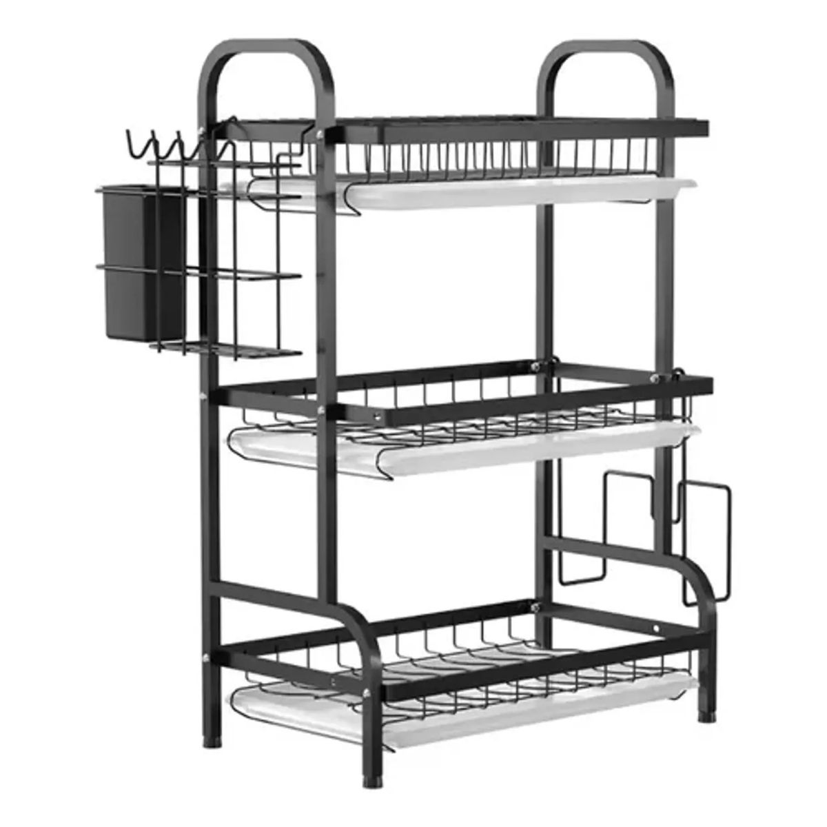 GENERICO - Seca Platos Para Cocina Elegante 3 Niveles Estante