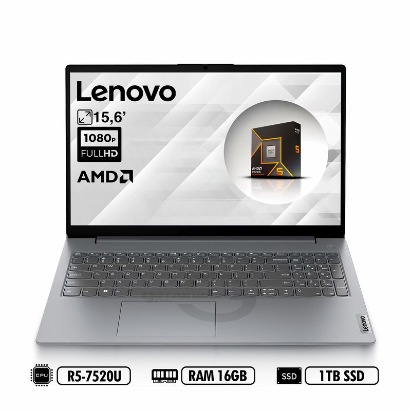 LENOVO - PORTATIL LENOVO V15 G4 AMN 156 FHD AMD R5-7520U RAM 16GB LPDDR5 1TB SSD GRAY