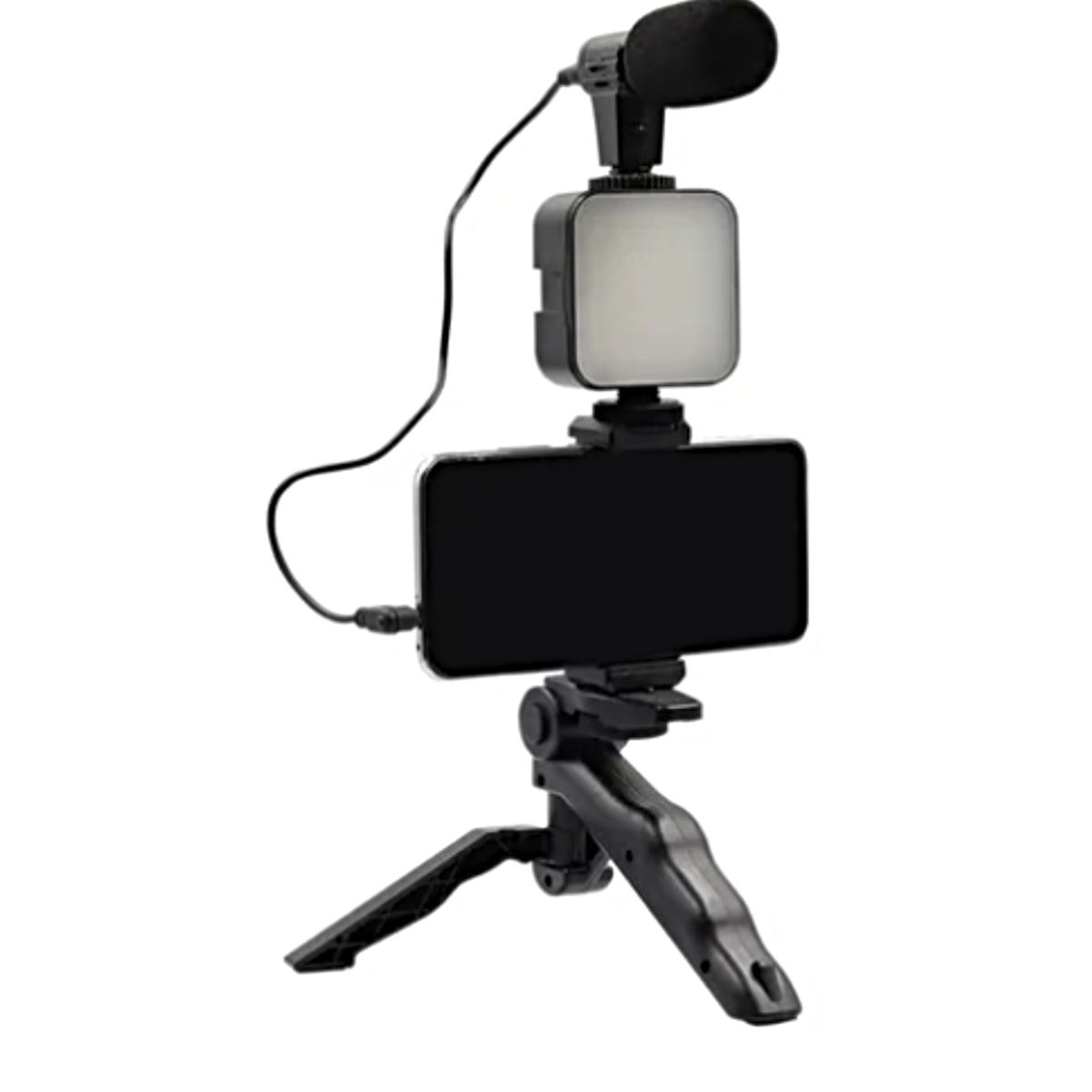 GENERICO - Kit Para Streaming Vlogs Tripode Luz Micrófono