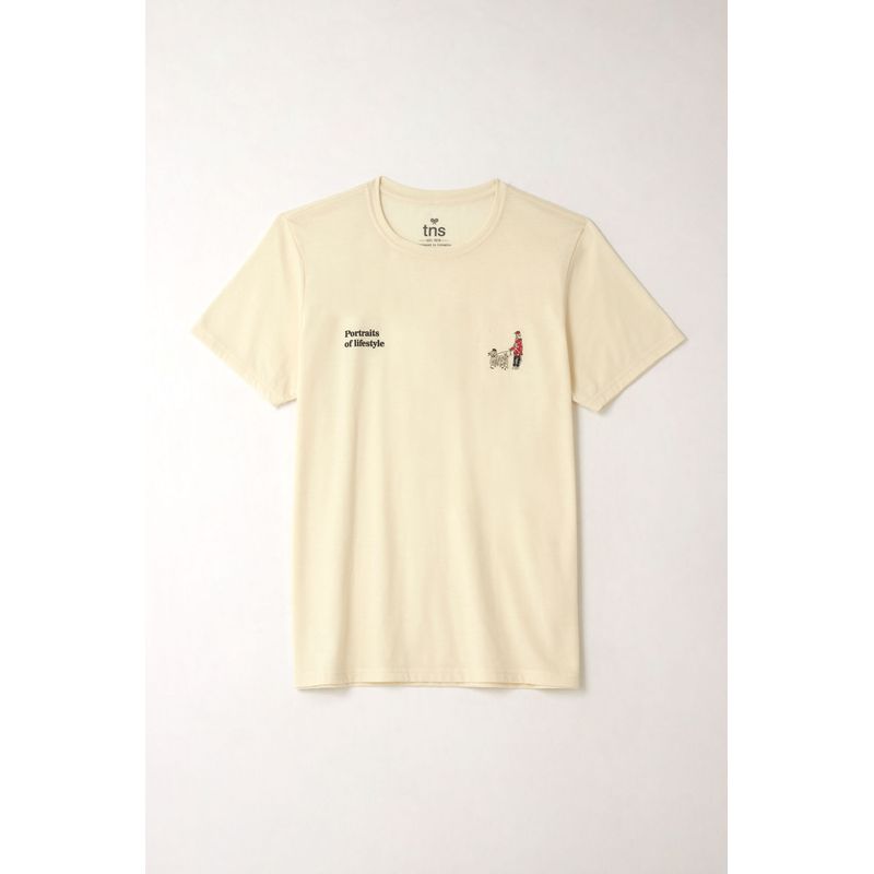 TENNIS - Camiseta básica crudo para hombre