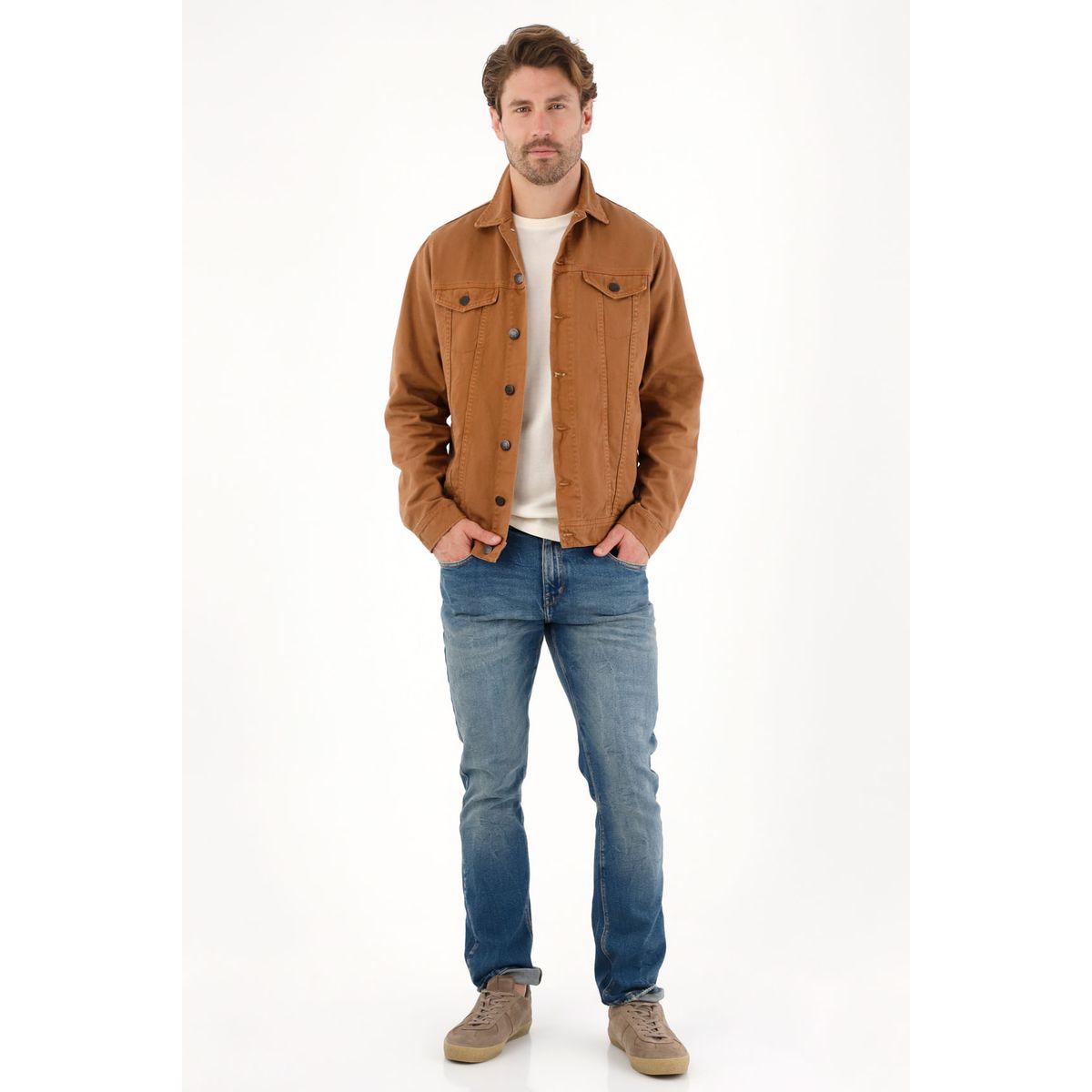 TENNIS - Jean Nudy con efecto craquelado azul para hombre