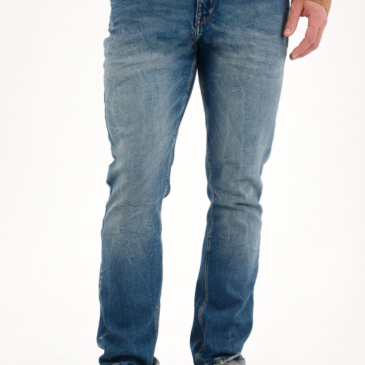 TENNIS - Jean Nudy con efecto craquelado azul para hombre