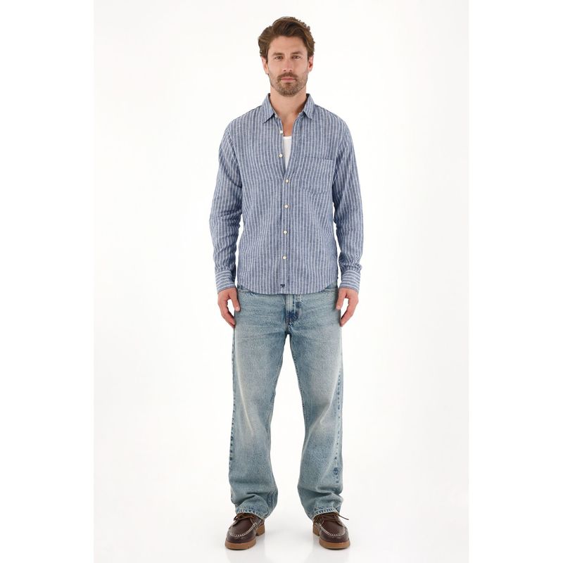 TENNIS - Camisa manga larga con diseño a rayas para hombre