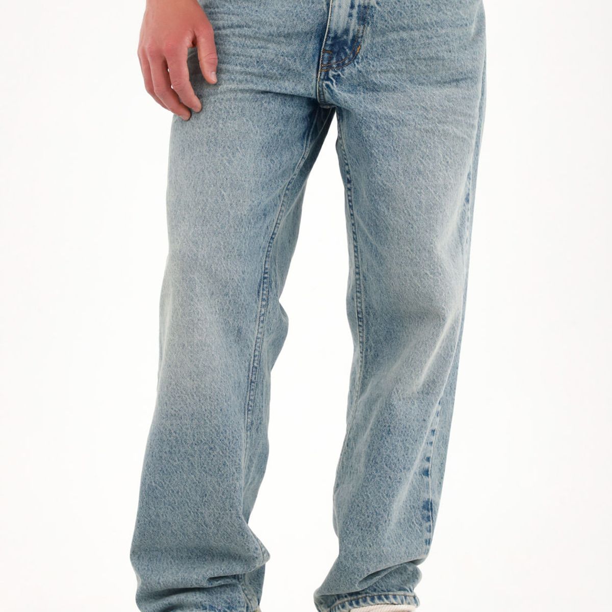 TENNIS - Jean Loose fit de silueta amplia azul medio para hombre