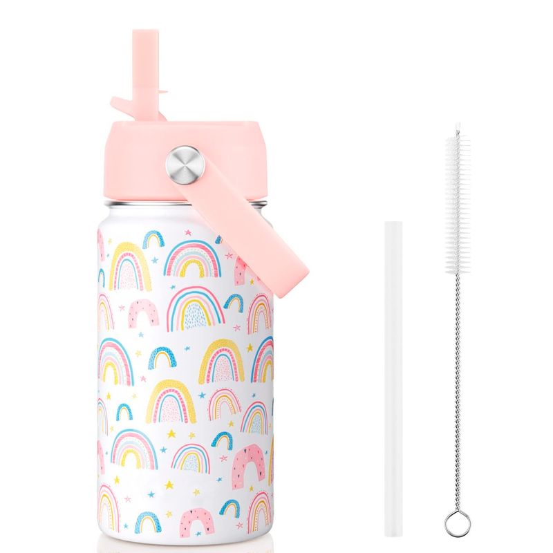 ENFANT'ASY - Termo Botilito Botella Acero Inoxidable Niños Vaso Pitillo