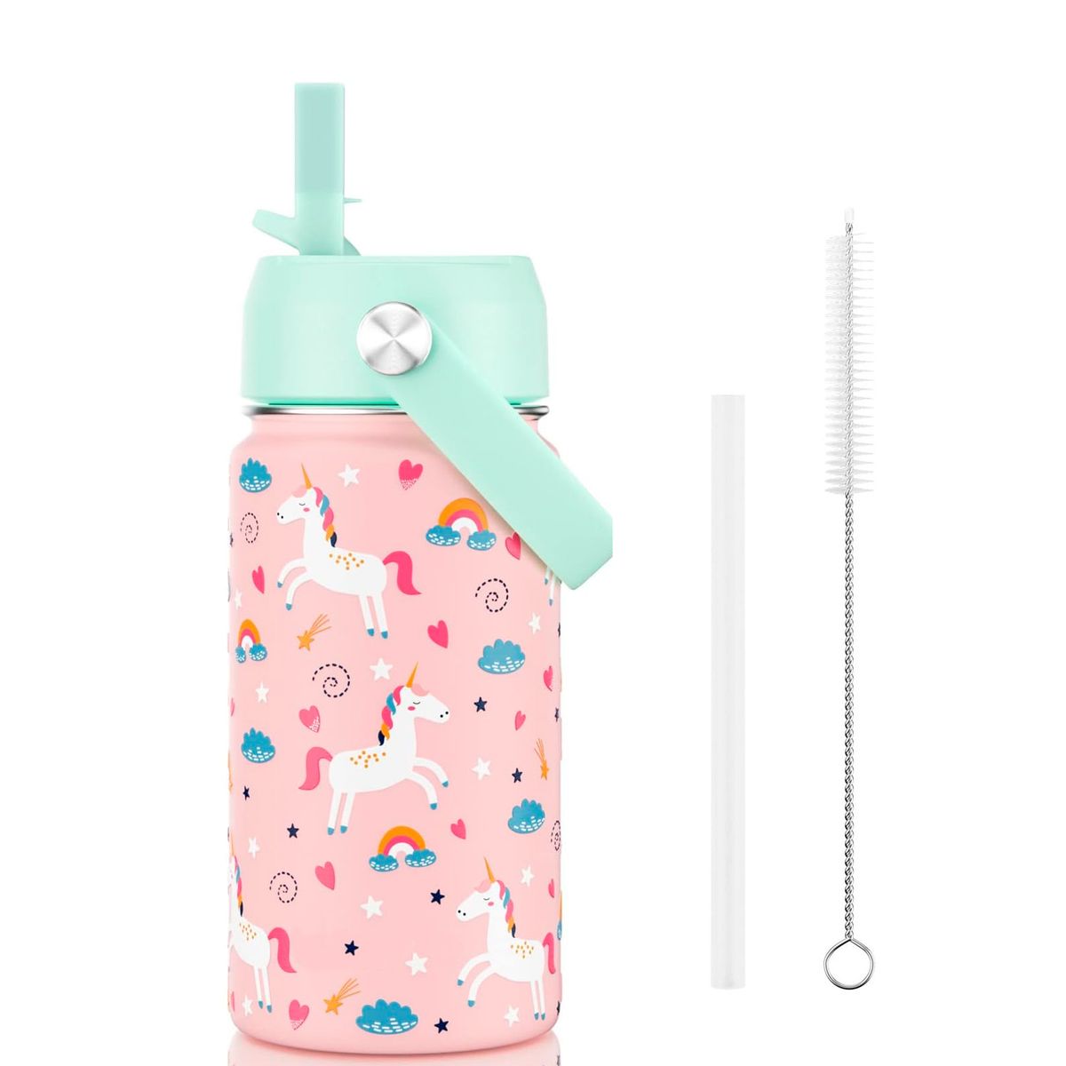 ENFANT'ASY - Termo Botilito Botella Acero Inoxidable Niños Vaso Pitillo