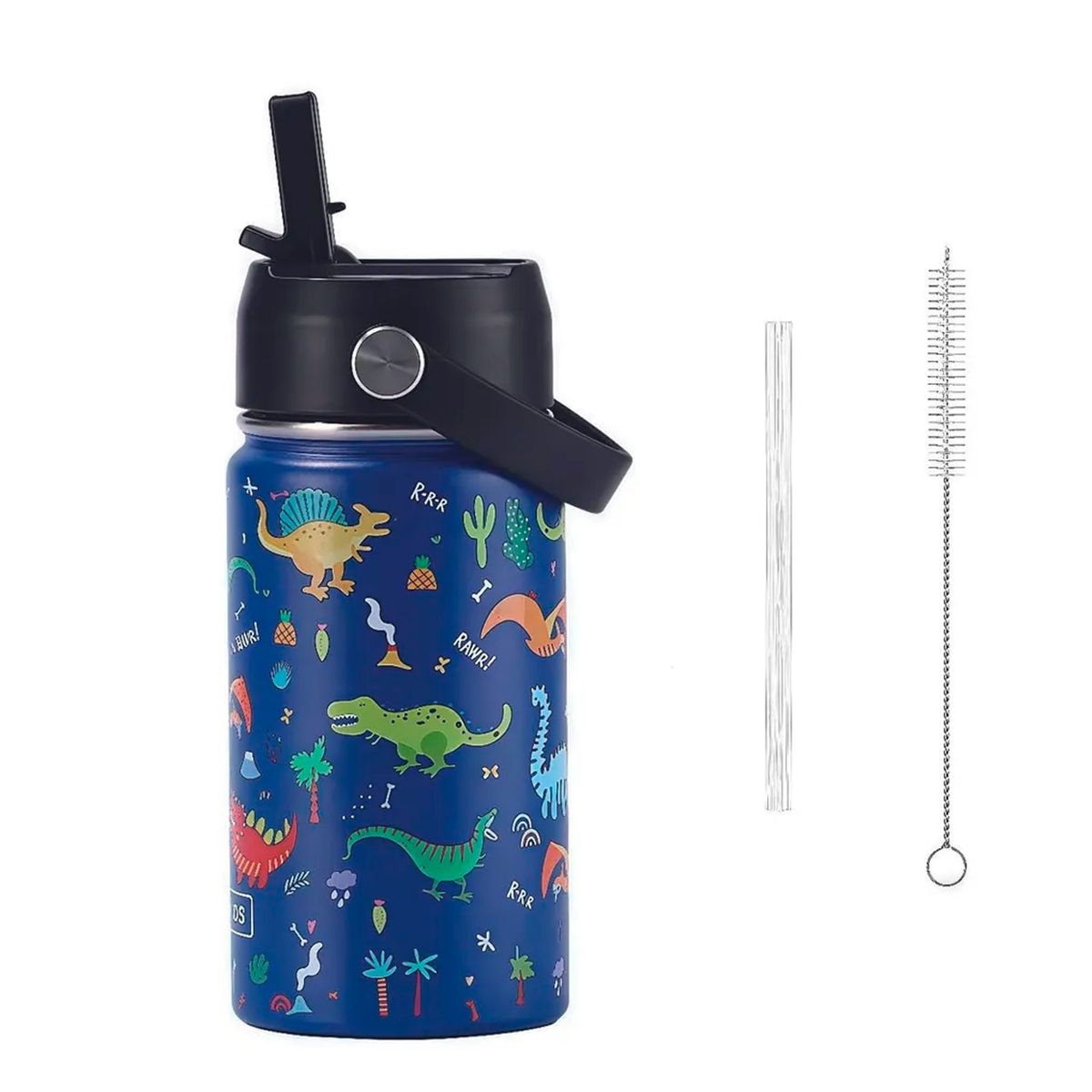 ENFANT'ASY - Termo Botilito Botella Acero Inoxidable Niños Vaso Pitillo