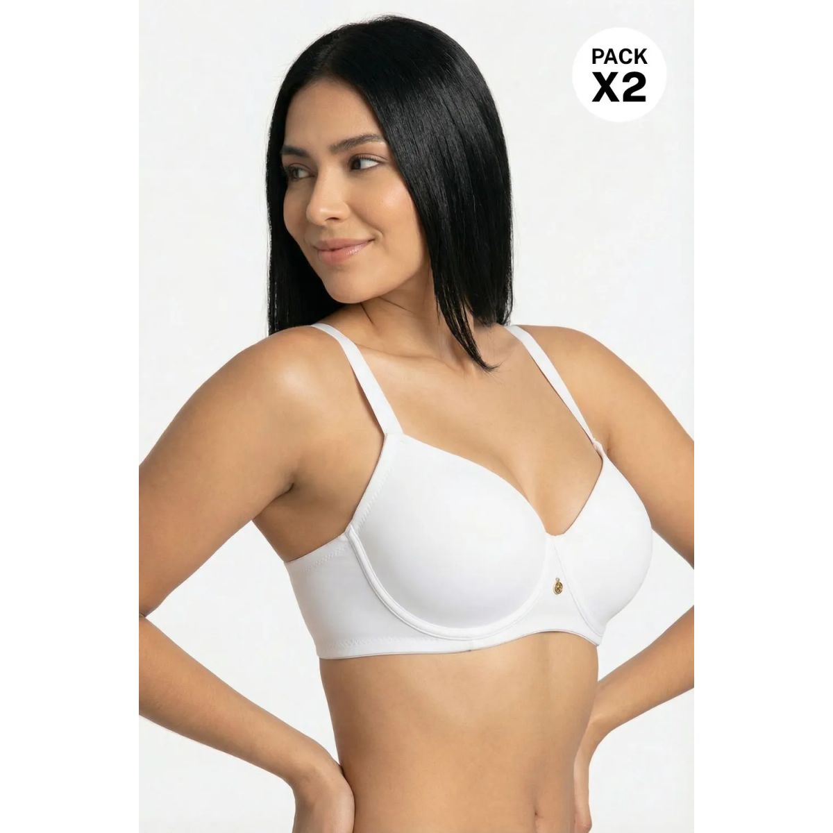 LILI PINK - Brasier copa "c" tipo 3/4 paquete x2 en microfibra