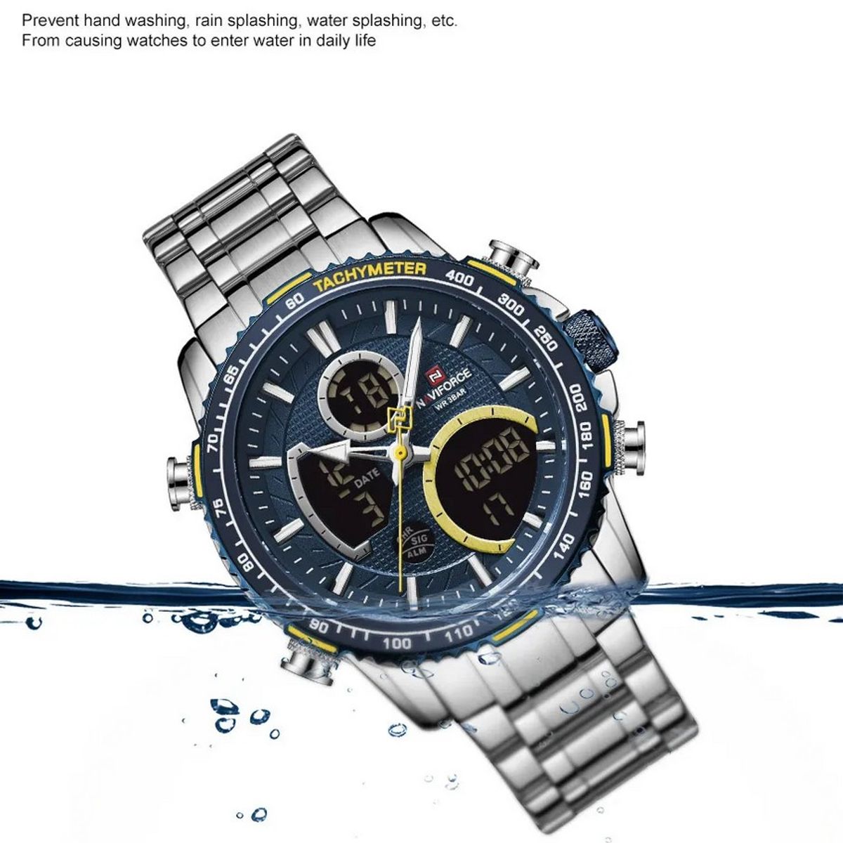 NAVIFORCE - Reloj Naviforce Nf9182 Hombre Cuarzo Negro Hebilla