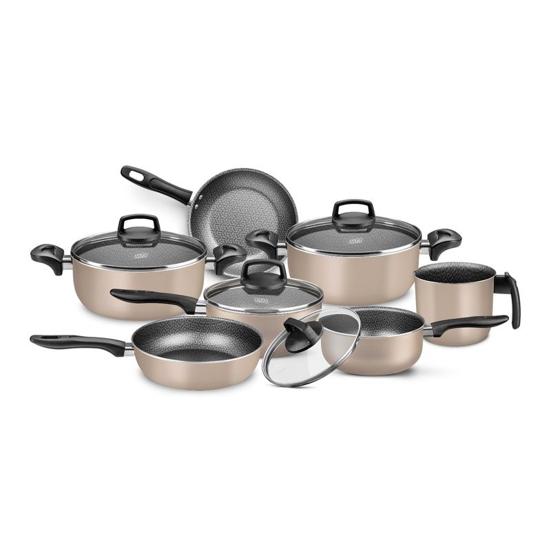 MTA - BATERIA DE COCINA MADRI 7 PIEZAS MARCA MTA CHAMPÁGNE