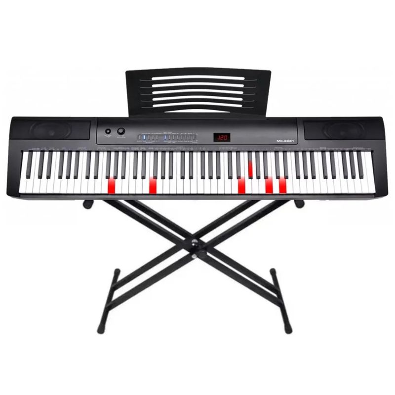 AMERICAN GENERICS - Teclado Piano Eléctronico 88 Teclas Piano Digital Iluminado