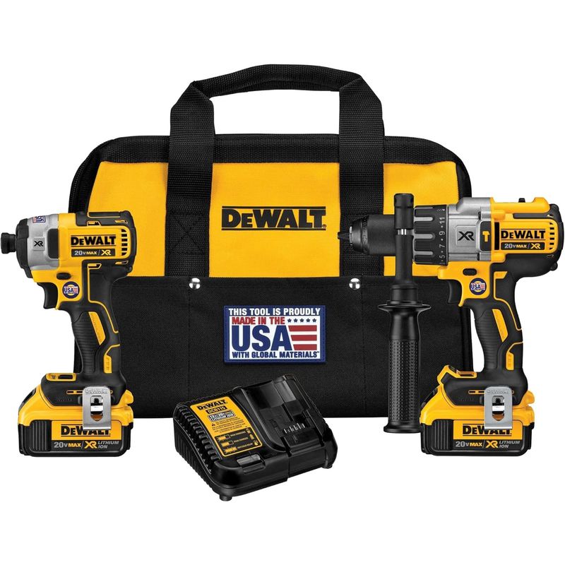 DEWALT - Taladro y atornillador a batería DEWALT 20V MAX DCK299M2