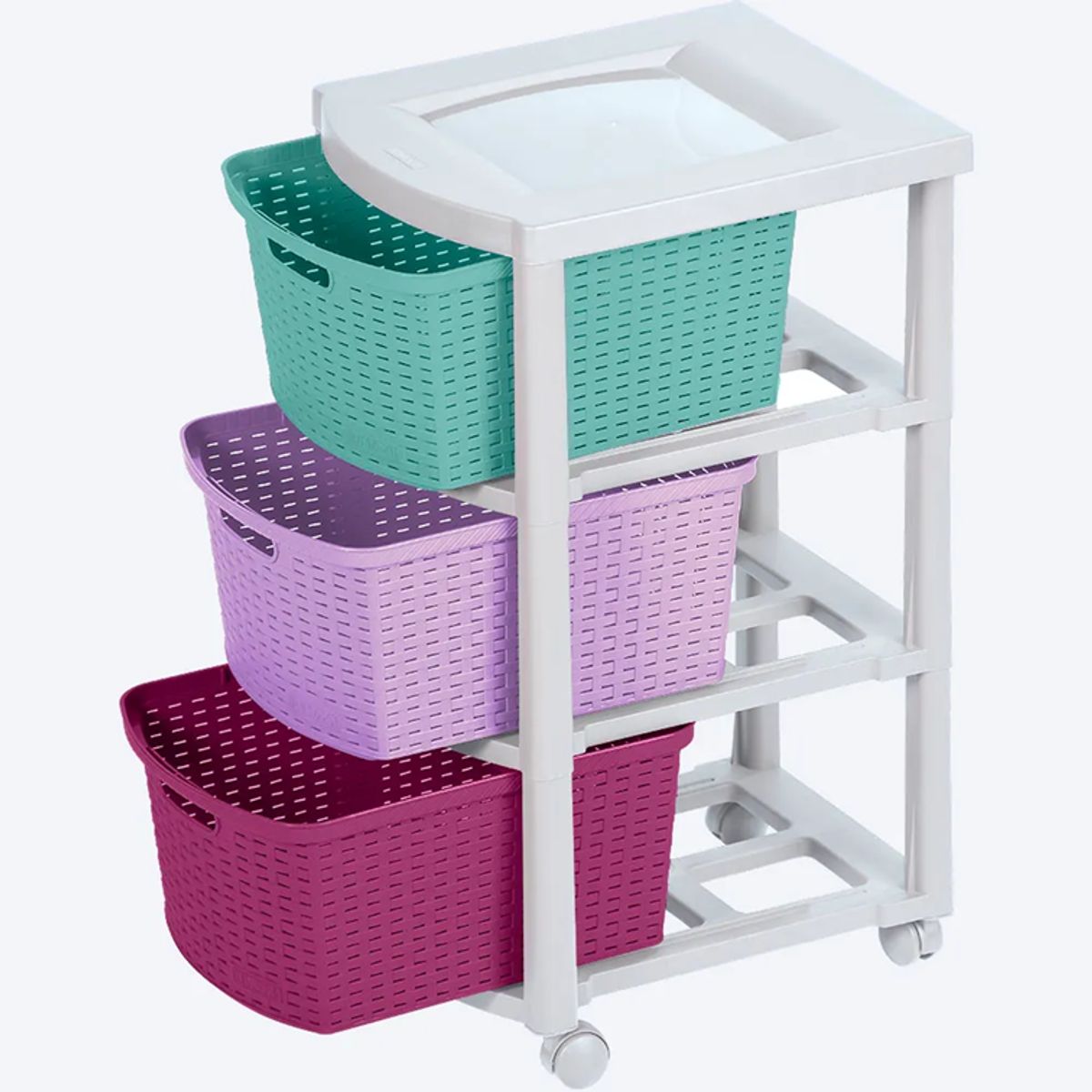 RIMAX - Cajonero Apariencia Rattan Rimax 3 Gavetas Glam Niña 14003_.