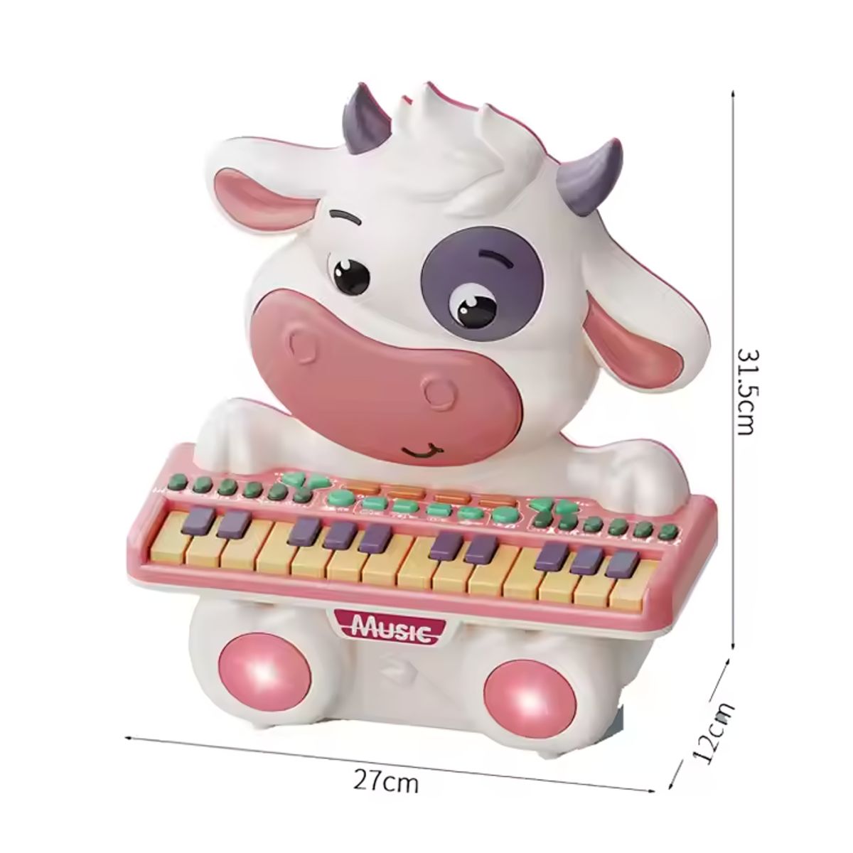 GENERICO - Teclado Musical Infantil en forma de Vaca
