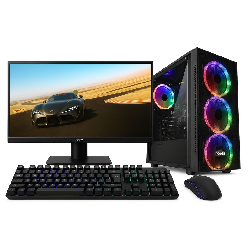 INTEL - Computador Gamer Intel Core I5 10400T Ssd 512Gb Ram 16Gb 600W Monitor Acer 24