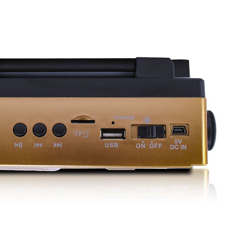 GENERICO - Radio Solar Bluetooth KTF-1488 con Linterna LED de Alta Potencia