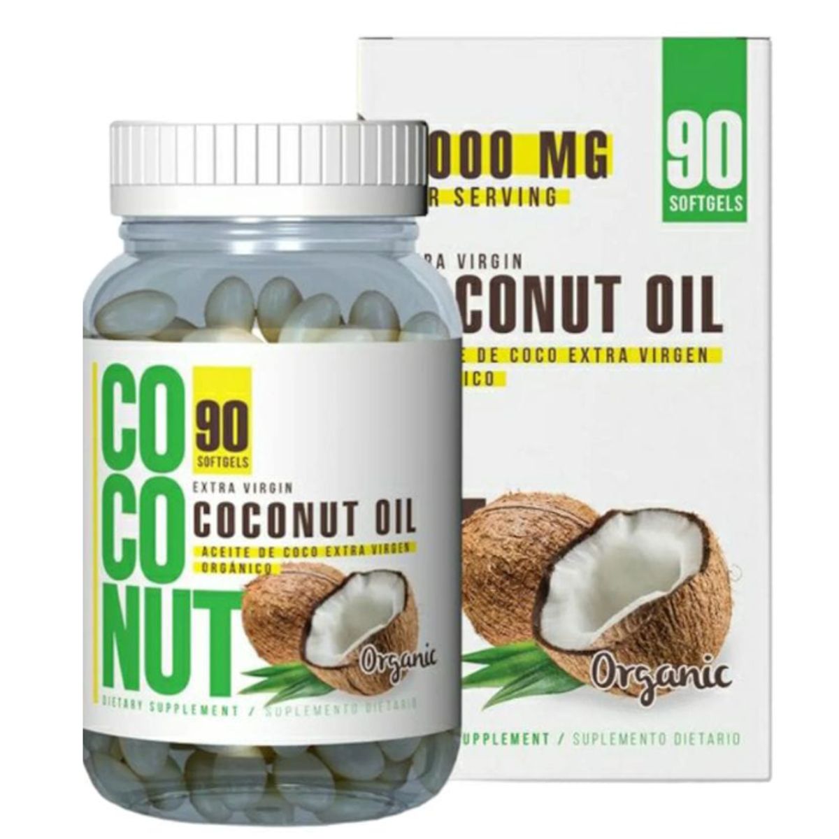 HEALTHY AMERICA - ACEITE DE COCO 3000MG X 90 CAPSULAS BLANDAS
