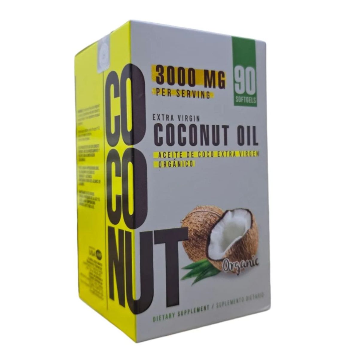 HEALTHY AMERICA - ACEITE DE COCO 3000MG X 90 CAPSULAS BLANDAS