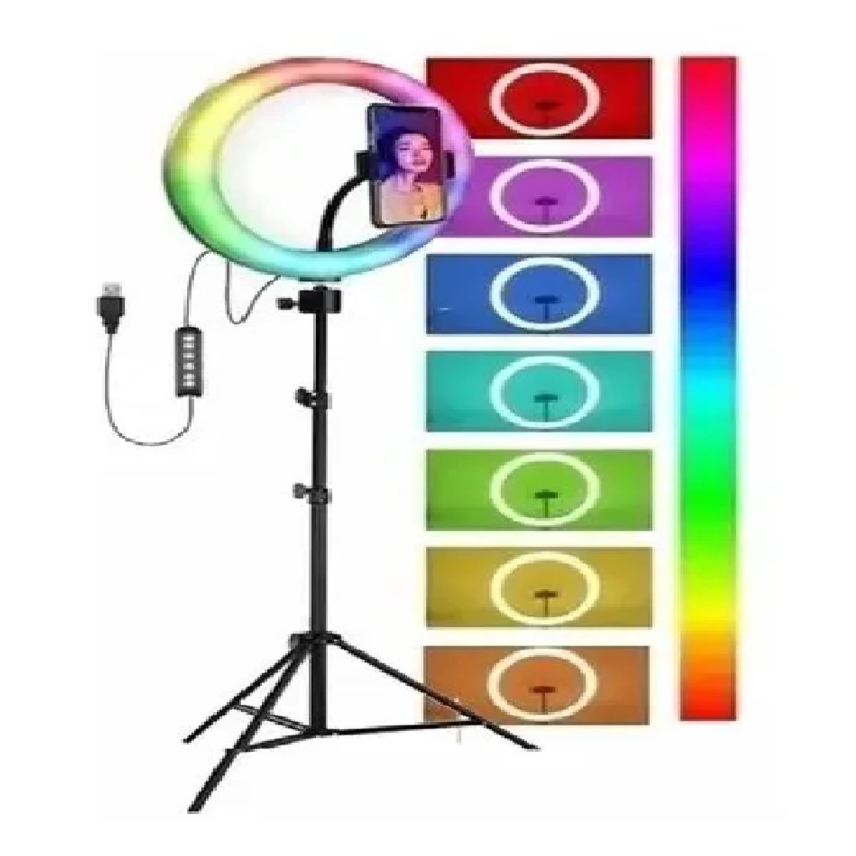 SKY - Aro De Luz 26 Cm Con Trípode Profesional