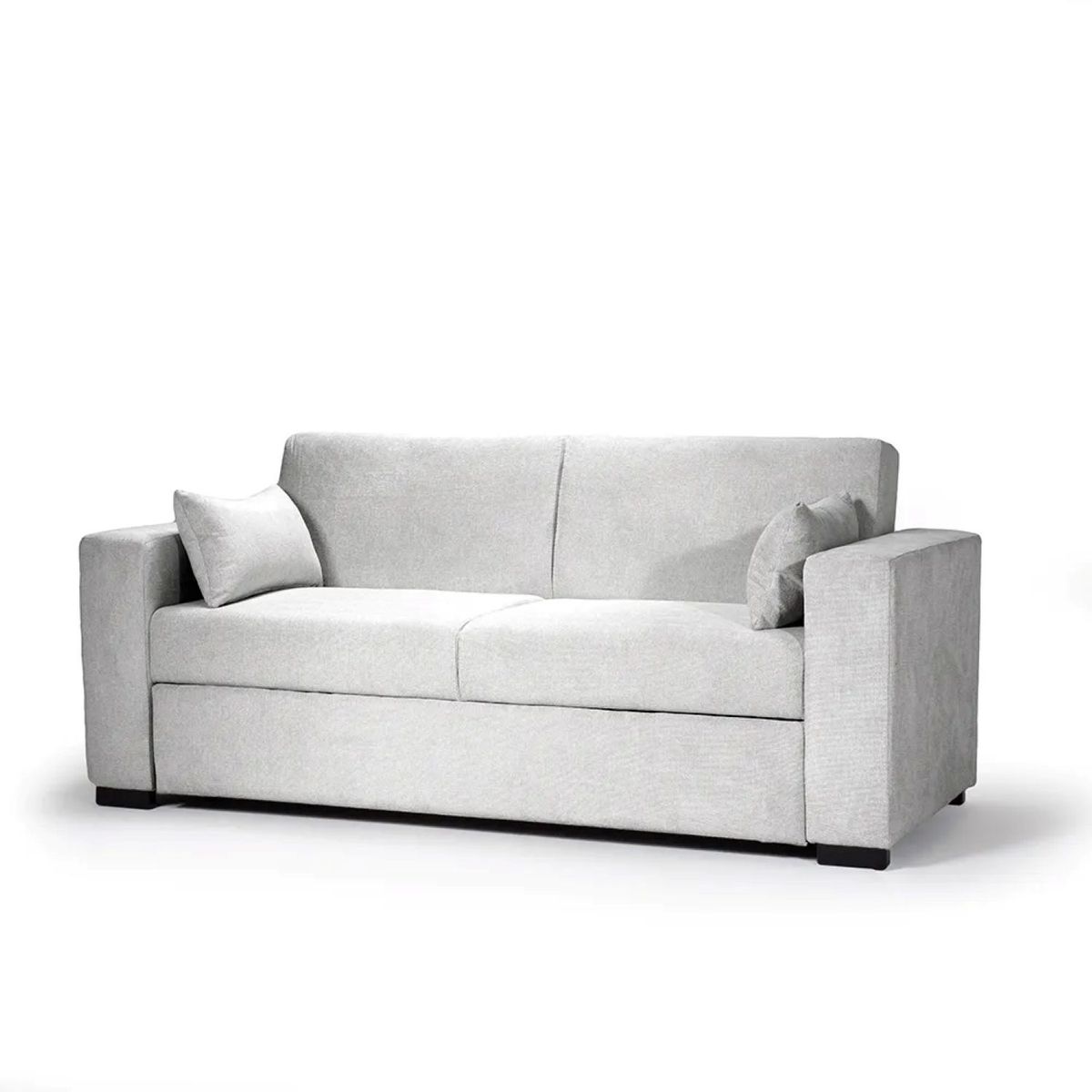 ELITE LIVING - SOFA CAMA OLWEN  1.60 MICROFIBRA PLATA