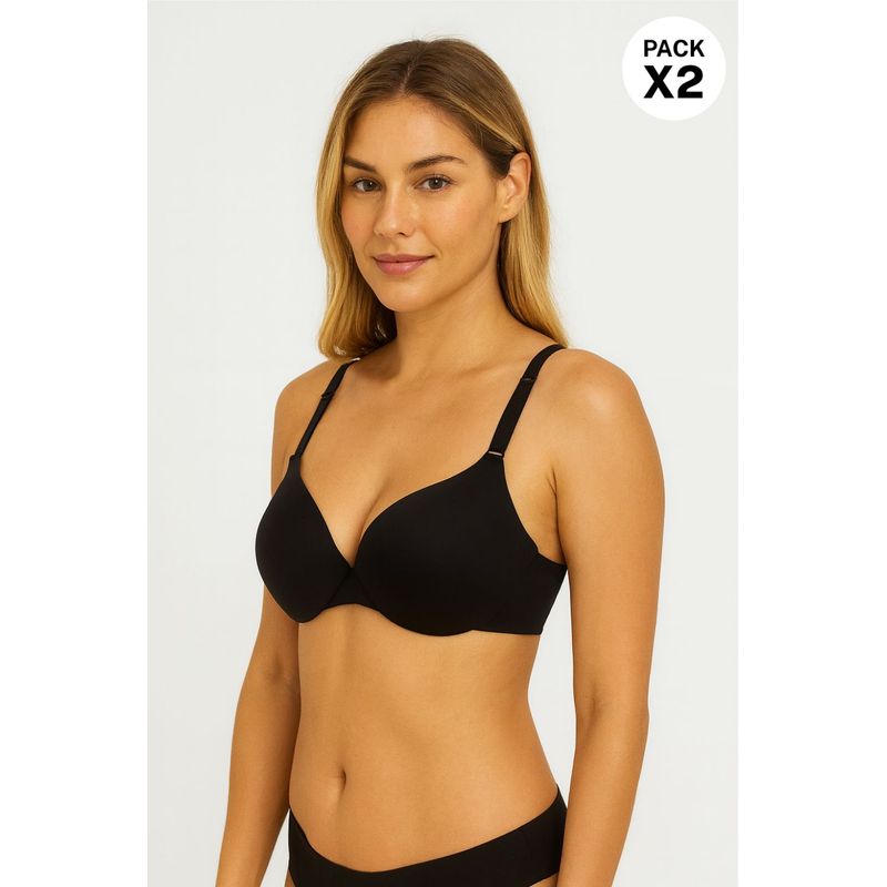 LILI PINK - Brasier paquete x2 copa 3/4 confeccionado en microfibra