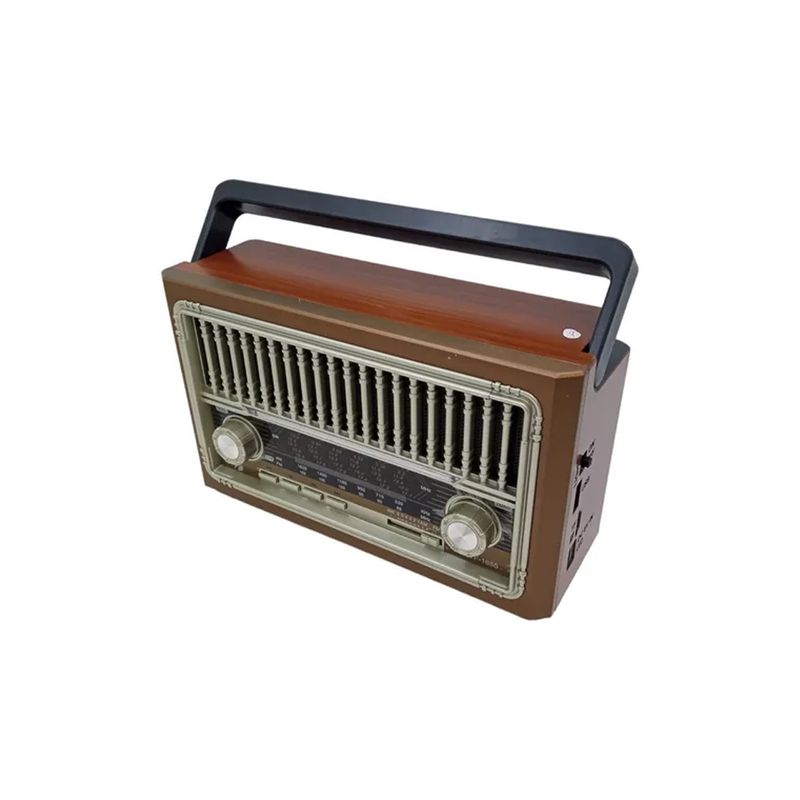 GENERICO - Radio Portátil Retro KTF-1655 con 8 Bandas