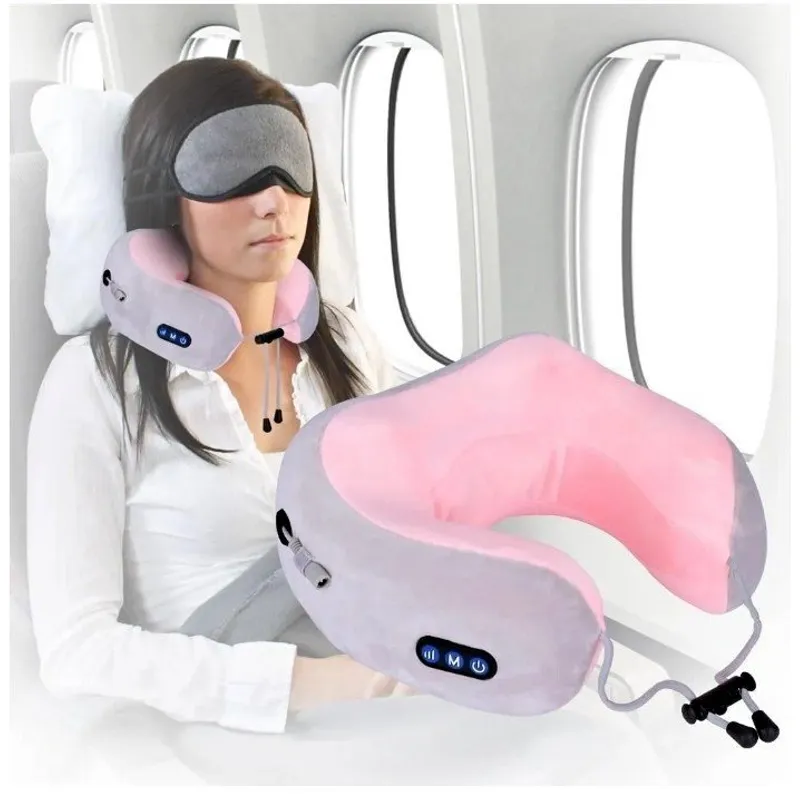 GENERICO - Masajeador de Cuello Eléctrico en Forma de U  Almohada Multifuncional Portátil